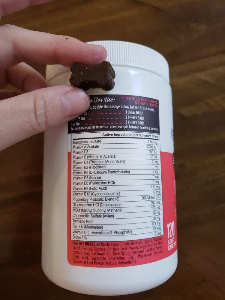 A happy dog whose owner reviewed VetPro Complete